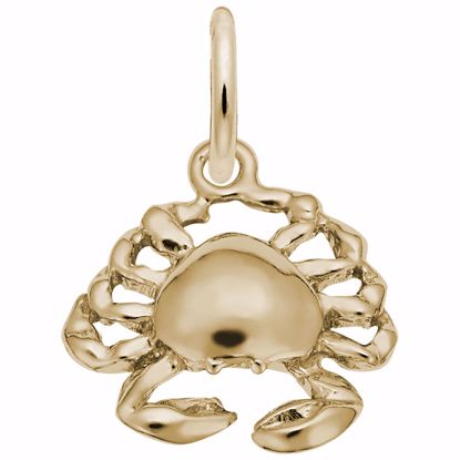 Picture of Crab Charm Pendant - 14K Gold