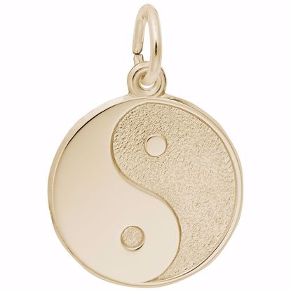 Picture of Yin Yang Charm Pendant - 14K Gold