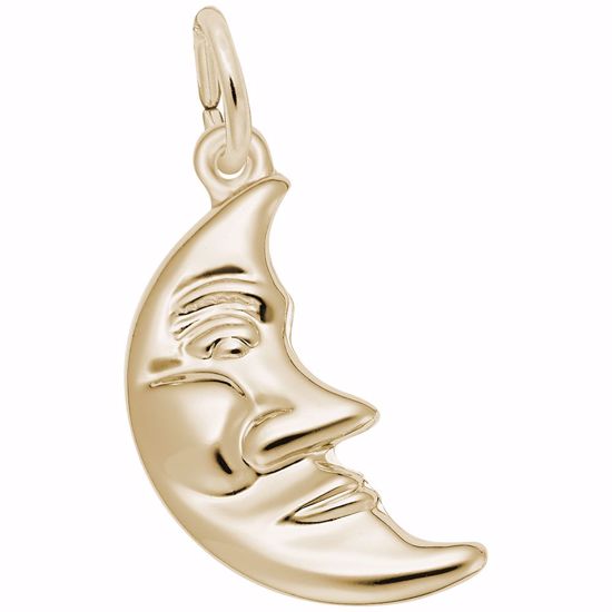 Picture of Half Moon Charm Pendant - 14K Gold