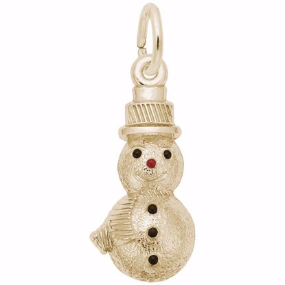 Picture of Snowman Charm Pendant - 14K Gold