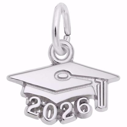 Picture of Grad Cap 2026 Charm Pendant - Sterling Silver