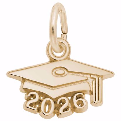 Picture of Grad Cap 2026 Charm Pendant - 14K Gold