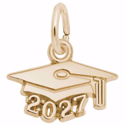 Picture of Grad Cap 2027 Charm Pendant - 14K Gold