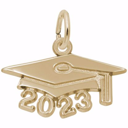 Picture of Grad Cap 2023 Large Charm Pendant - 14K Gold