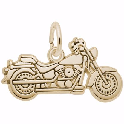 Picture of Motorcycle Charm Pendant - 14K Gold