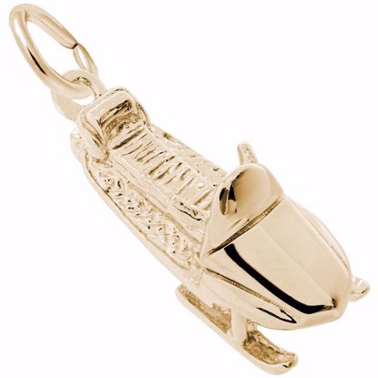 Picture of Snowmobile Charm Pendant - 14K Gold