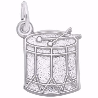 Picture of Drum Charm Pendant - Sterling Silver