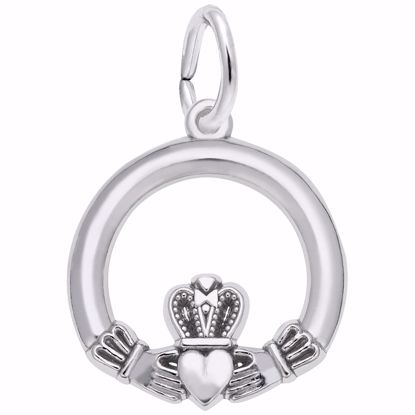 Picture of Claddagh Charm Pendant - Sterling Silver