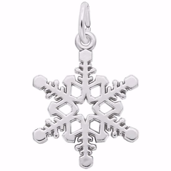Picture of Snowflake Charm Pendant - Sterling Silver