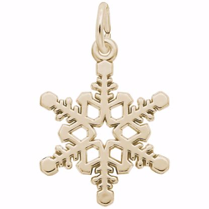 Picture of Snowflake Charm Pendant - 14K Gold
