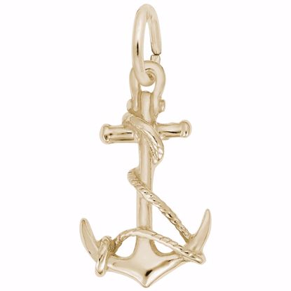 Picture of Anchor Charm Pendant - 14K Gold