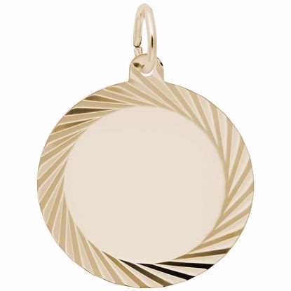 Picture of Round Disc Charm Pendant - 14K Gold