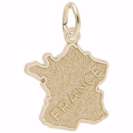 Picture of France Charm Pendant - 14K Gold