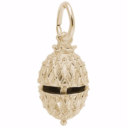 Picture of Easter Egg Charm Pendant - 14K Gold