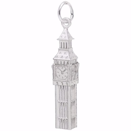 Picture of Big Ben Charm Pendant - Sterling Silver