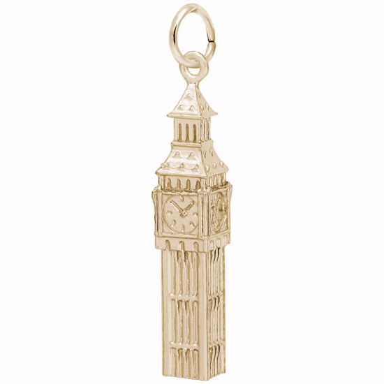 Picture of Big Ben Charm Pendant - 14K Gold