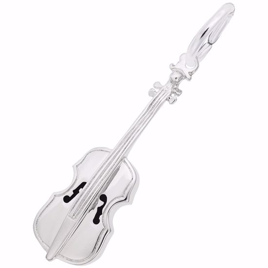 Picture of Cello Charm Pendant - Sterling Silver