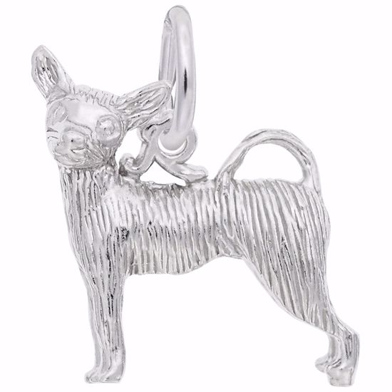 Picture of Chihuahua Charm Pendant - Sterling Silver