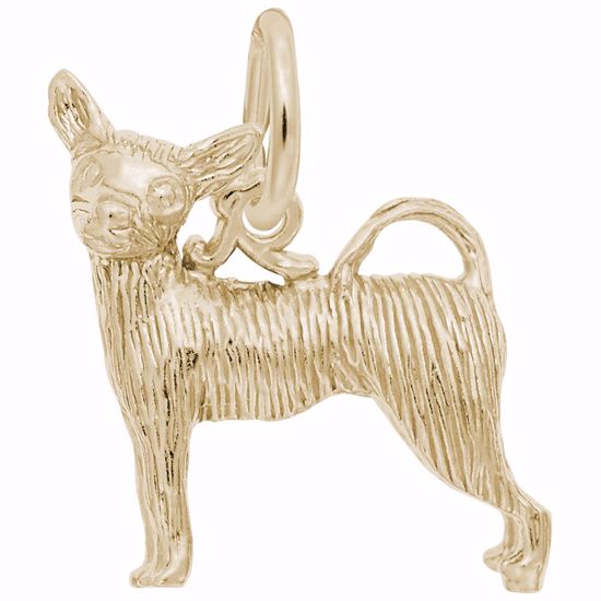 Picture of Chihuahua Charm Pendant - 14K Gold