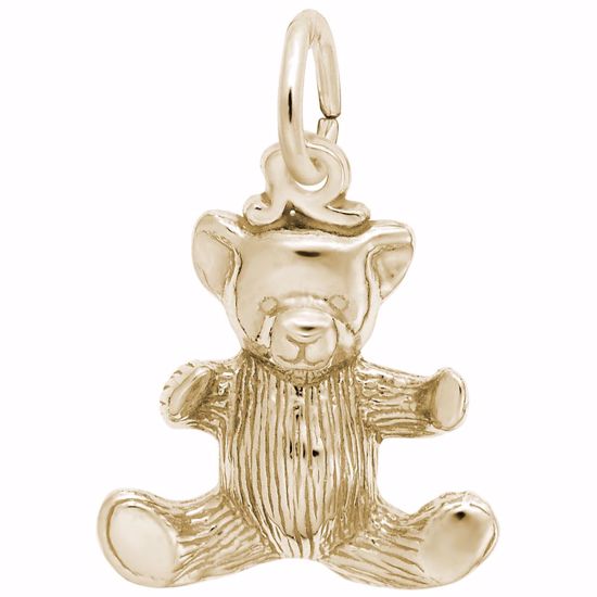 Picture of Teddy Bear Charm Pendant - 14K Gold