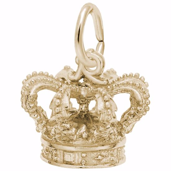 Picture of Crown Charm Pendant - 14K Gold