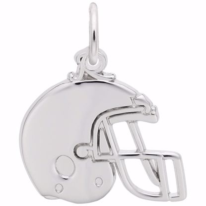 Picture of Football Helmet Charm Pendant - Sterling Silver