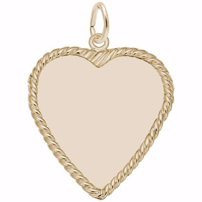 Picture of Heart Disc Charm Pendant - 14K Gold