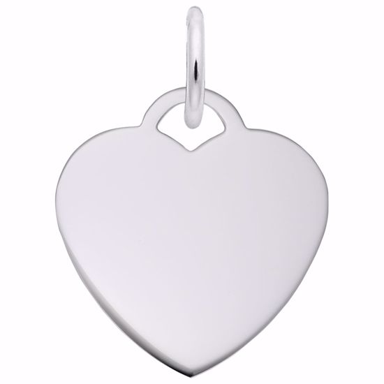 Picture of Medium Heart - Classic Charm Pendant - Sterling Silver